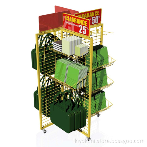 Detachable Free Standing Stationery Store Metal Point Of Sale Retail Metal Wire Display Shelves